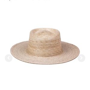 Lack of color Palma boater straw hat